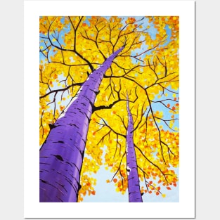 Autumn Birch Trees Posters and Art